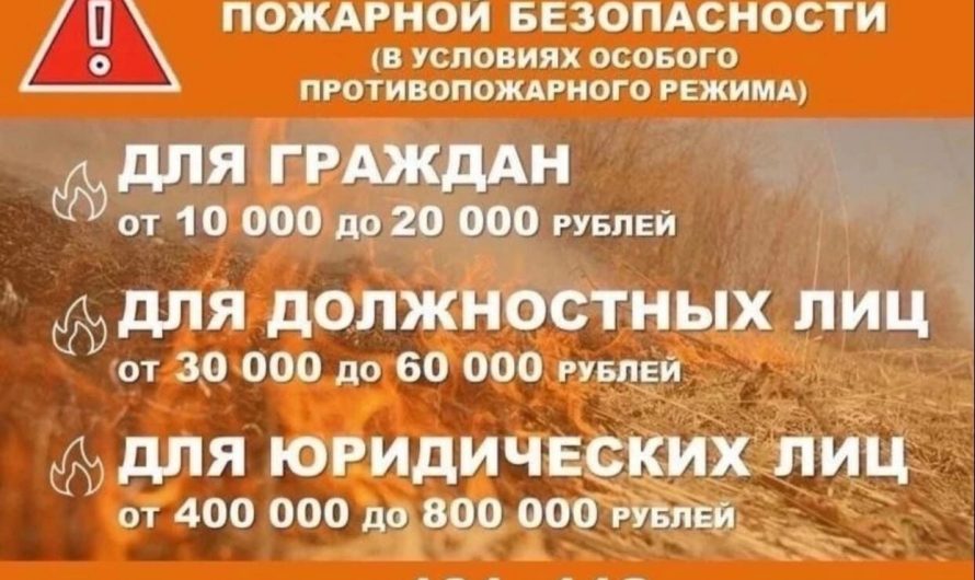 С 24 апреля будут введены условия особого противопожарного режима!