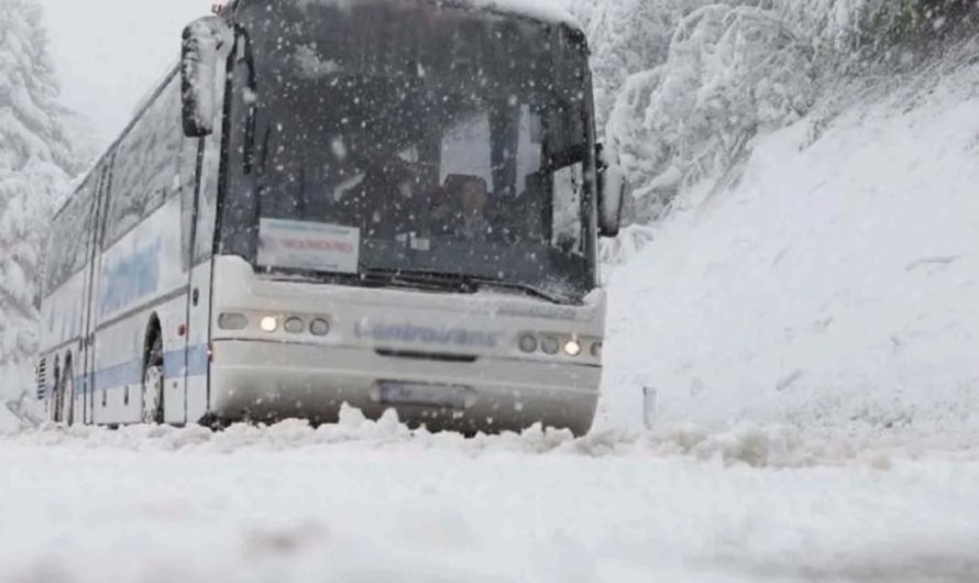 Автобус с детьми заглох на трассе сегодня ночью рядом с Майским