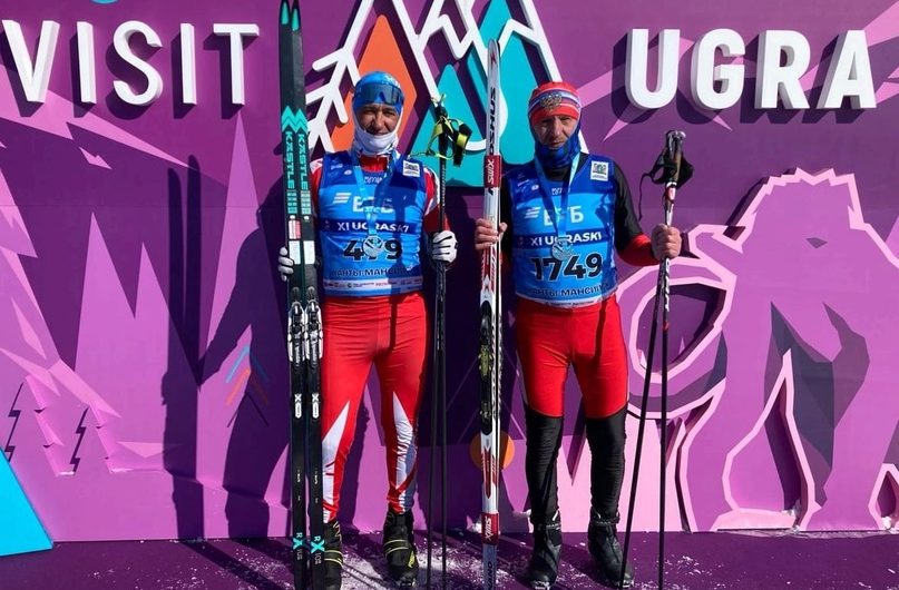 Краснозерские лыжники преодолели Югорский лыжный марафон