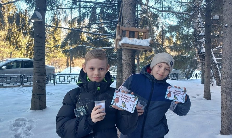 День зимующих птиц в России (15 января) отметили читатели Краснозёрской детской библиотеки