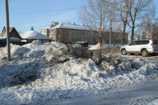 В р.п.Краснозерское проводят спиливание аварийных деревьев