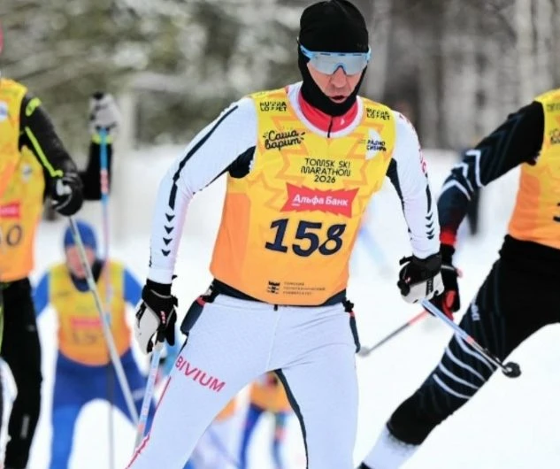 Тренер-преподаватель Краснозерской ДЮСШ преодолел Томский лыжный марафон