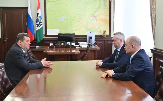 Губернатор Андрей Травников провёл рабочую встречу с председателем Союза журналистов России Владимиром Соловьёвым